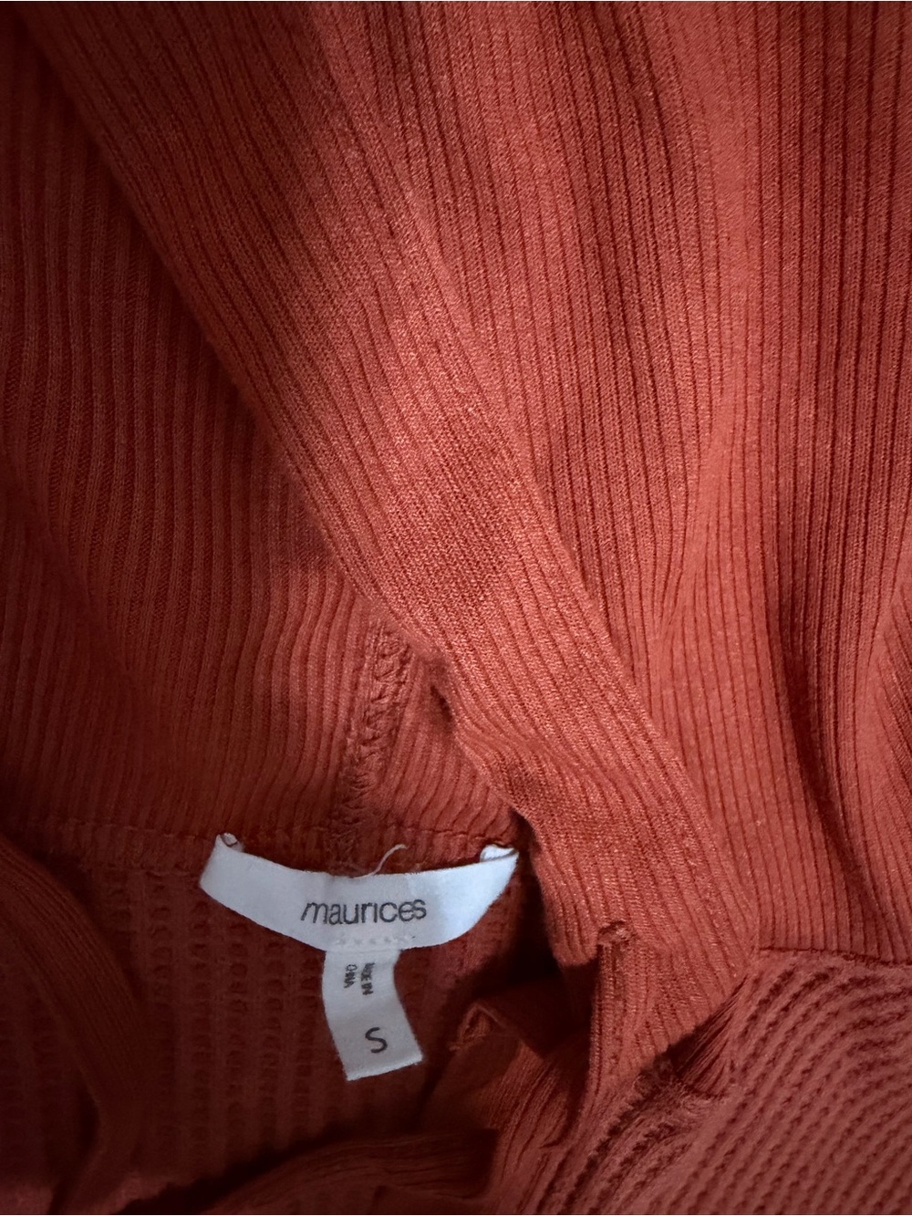 Maurices Ribbed Top in Rust - Picture 2 of 2